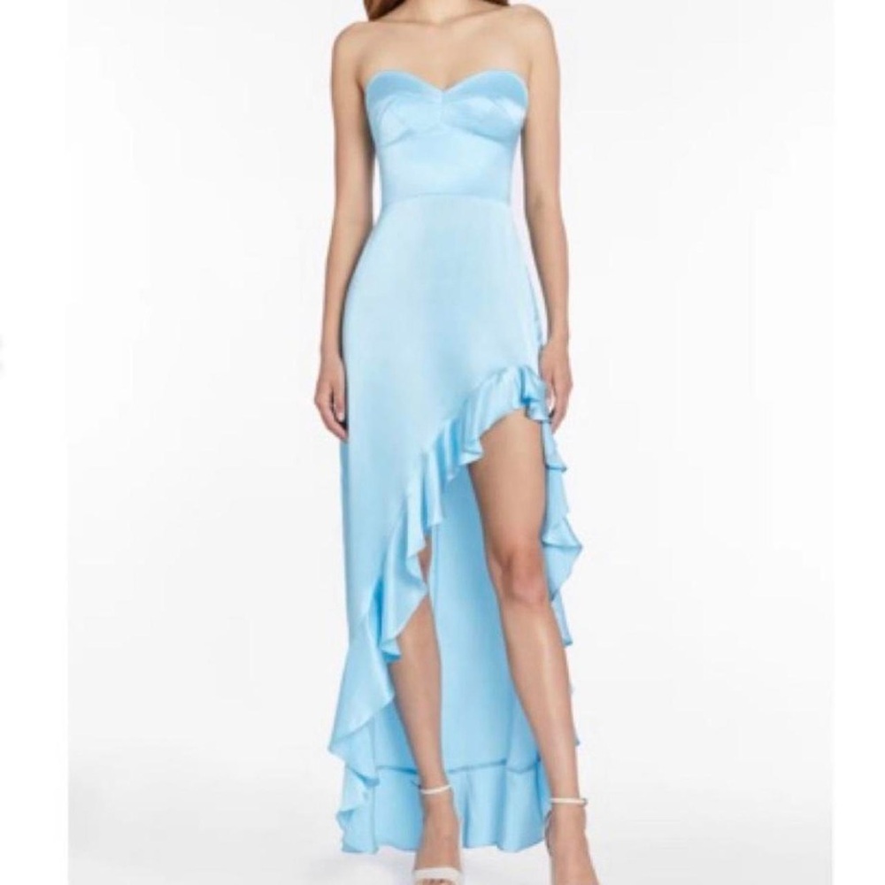 Amanda uprichard amalia silk gown light blue women’s medium